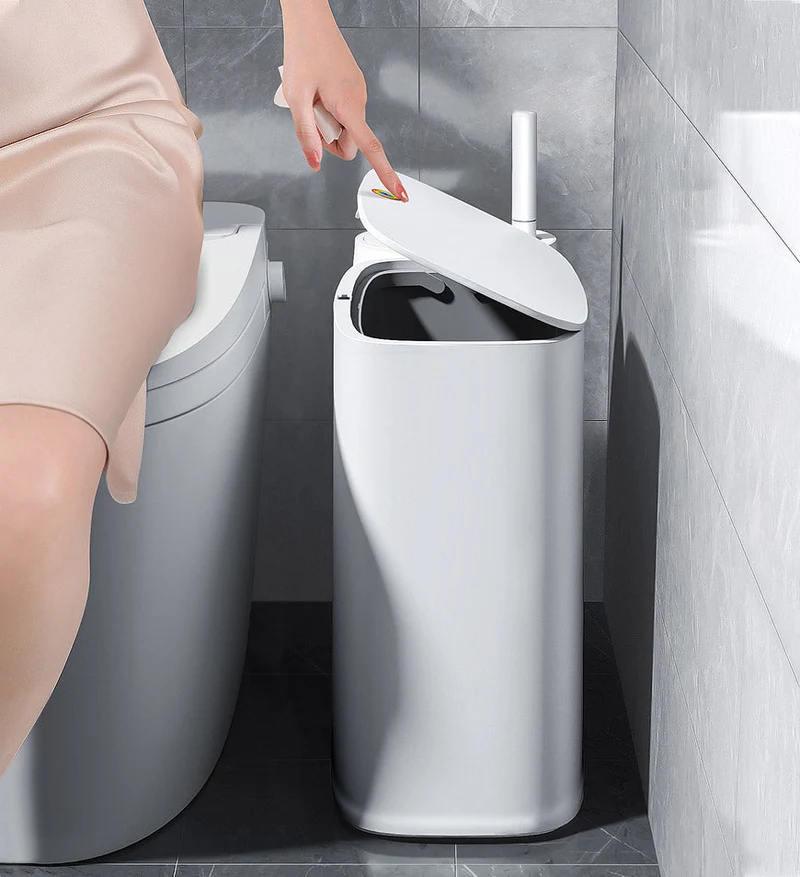 Joybos® Poubelle de Salle de Bain 2 en 1 avec Brosse WC Z32