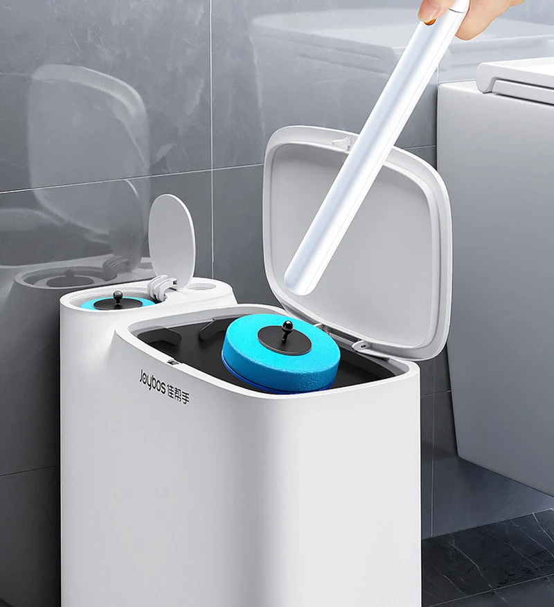 Joybos® Poubelle de Salle de Bain 2 en 1 avec Brosse WC Z32