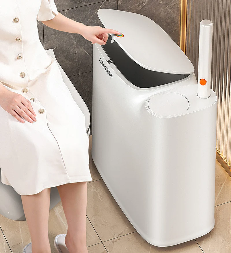 Joybos® Poubelle de Salle de Bain 2 en 1 avec Brosse WC Z32
