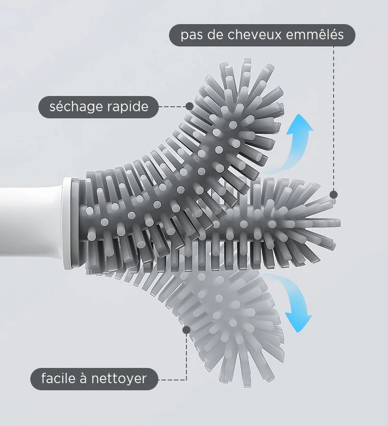 Joybos® Brosse WC en Silicone avec Bac de Vidange Z178