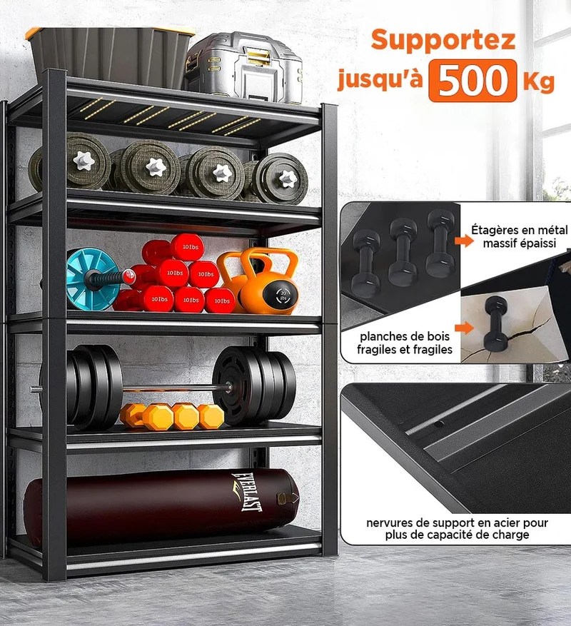 Joybos® Étagères de Rangement de Garage en Métal Robustes