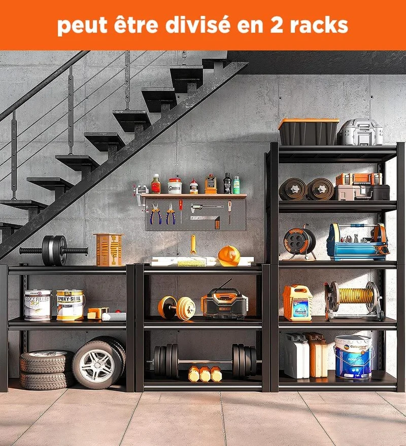Joybos® Étagères de Rangement de Garage en Métal Robustes