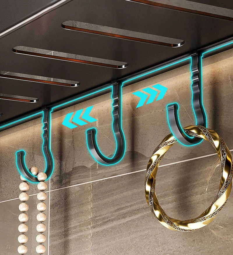 Joybos® Support de Rangement Mural en Métal pour Salle de Bain à 3 Niveaux F205