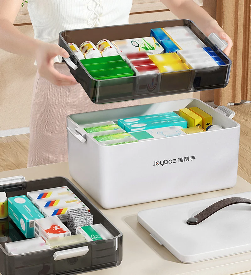 Joybos® Boîte à Pharmacie à 3 Niveaux Portable et Pliable Z27