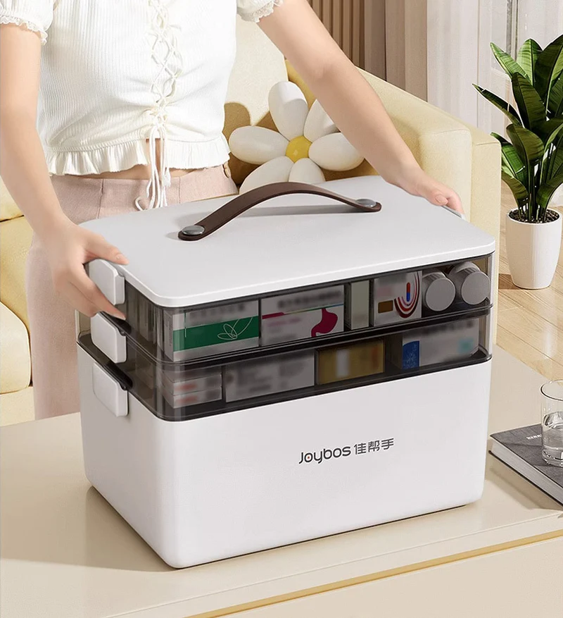 Joybos® Boîte à Pharmacie à 3 Niveaux Portable et Pliable Z27