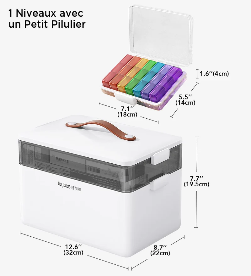 Joybos® Boîte à Pharmacie à 3 Niveaux Portable et Pliable Z27