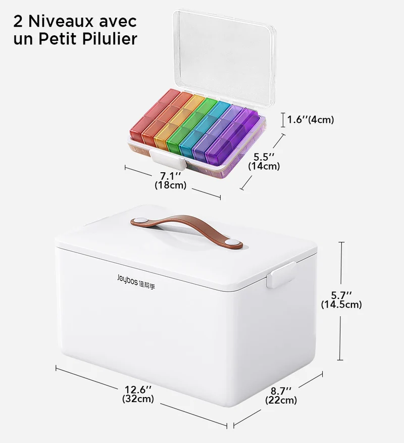 Joybos® Boîte à Pharmacie à 3 Niveaux Portable et Pliable Z27