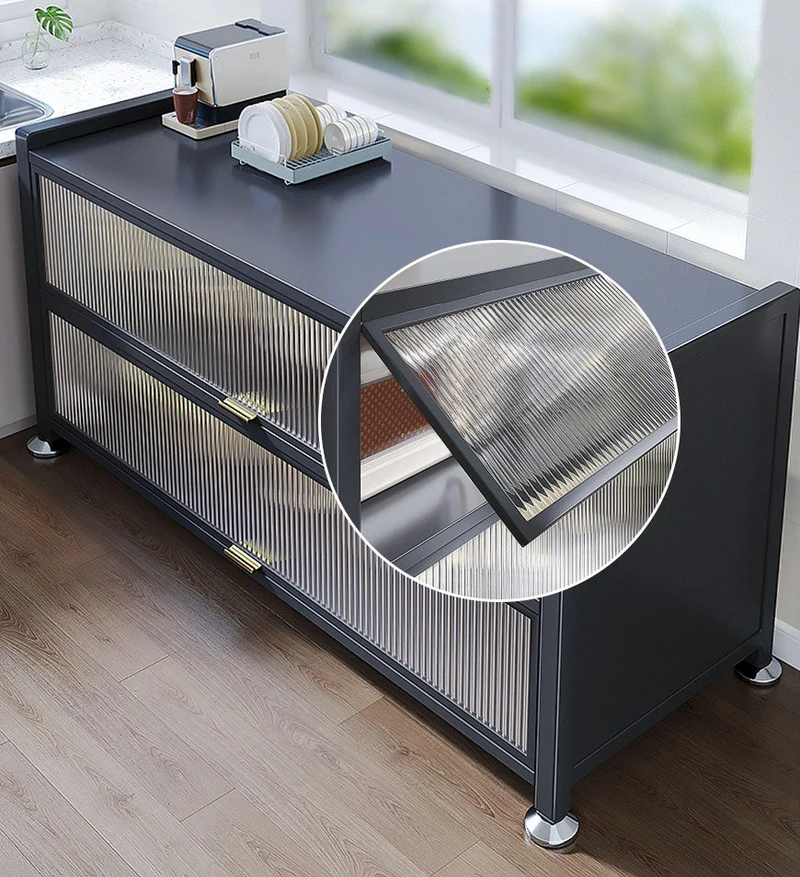 Joybos® 3 Niveaux Armoire de Rangement en Métal avec Porte Magnétique F97