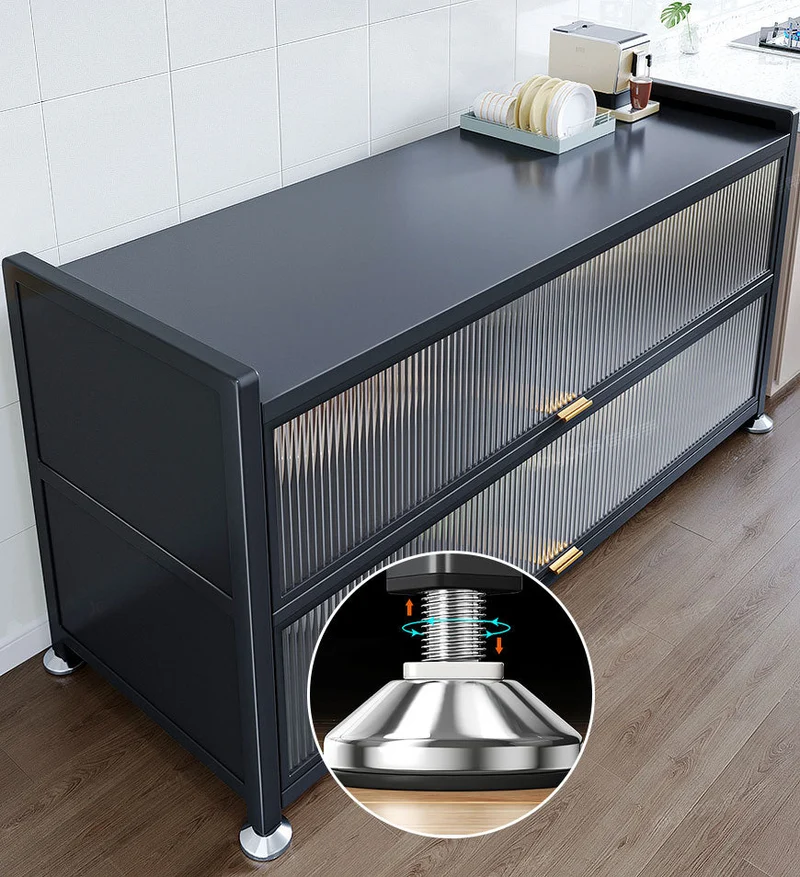 Joybos® 3 Niveaux Armoire de Rangement en Métal avec Porte Magnétique F97
