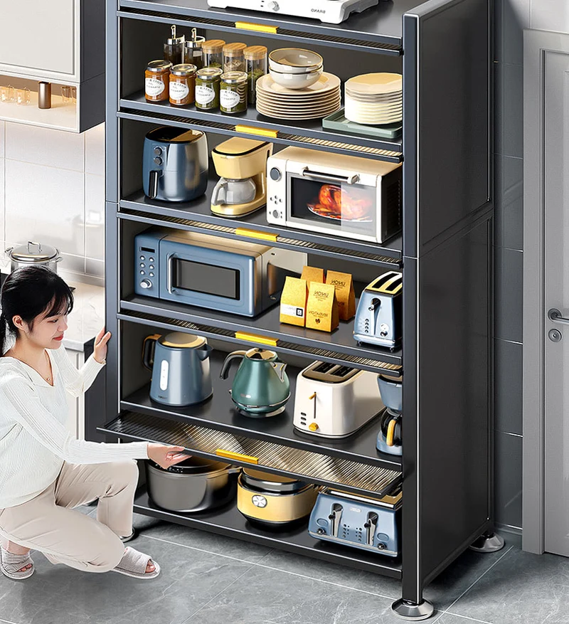 Joybos® 6 niveaux Grande Armoire de Rangement de Cuisine en Métal Mise à Niveau F118