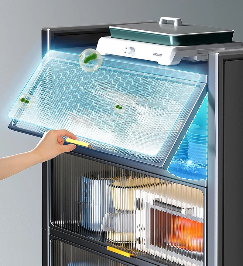 Joybos® 6 niveaux Grande Armoire de Rangement de Cuisine en Métal Mise à Niveau F118