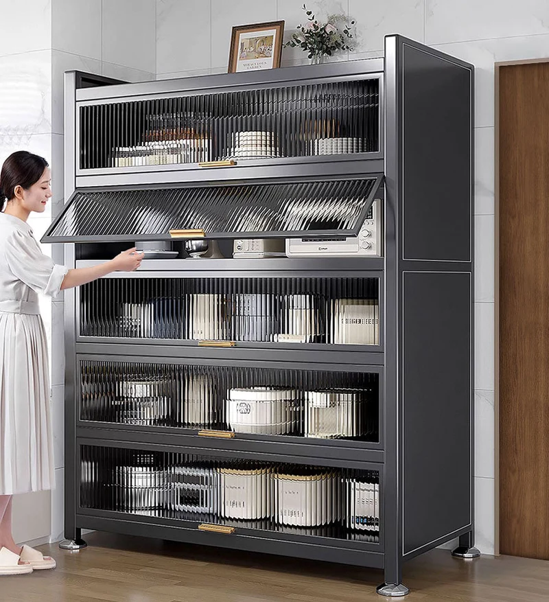 Joybos® 6 niveaux Grande Armoire de Rangement de Cuisine en Métal Mise à Niveau F118