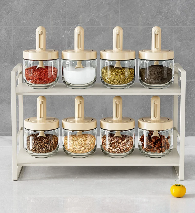 Joybos® Glass Seasoning Jar avec Cuillère F123