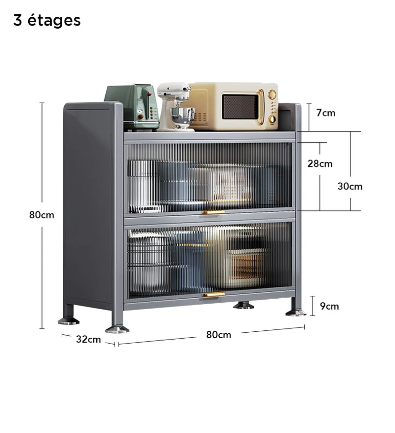 Joybos® Rangement de Cuisine Multifonctionnels en Métal Robuste F86