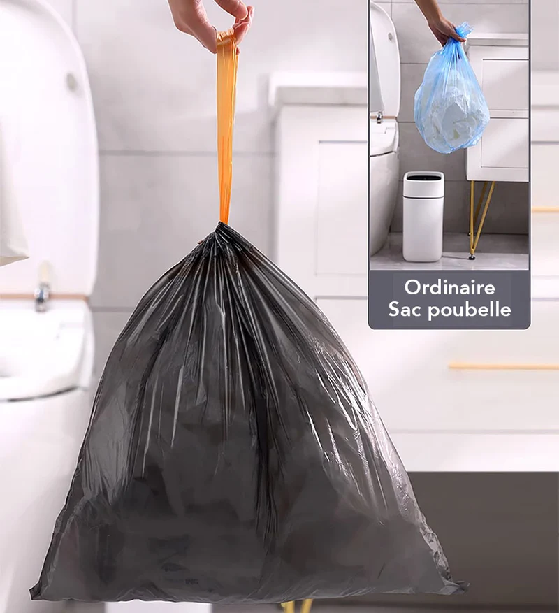 Joybos® Sac Poubelle Noir avec Cordon de Serrage