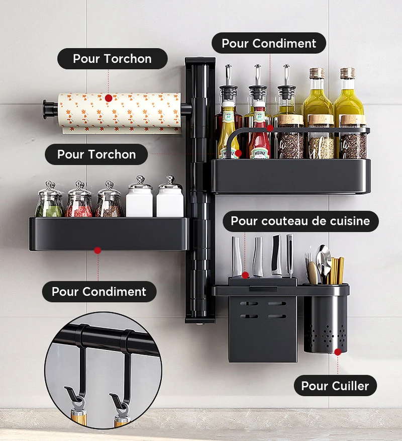 Joybos® Flexible Organisateur d'Épices Mural F49