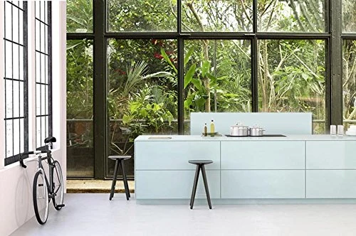 Scenolia Papier Peint Intissé Jardin et Patio Tropical 4 x 2,70m - Décoration Murale Effet Trompe l'Oeil - Revêtement Panoramique Tapisserie XXL - Pose Facile et Qualité HD