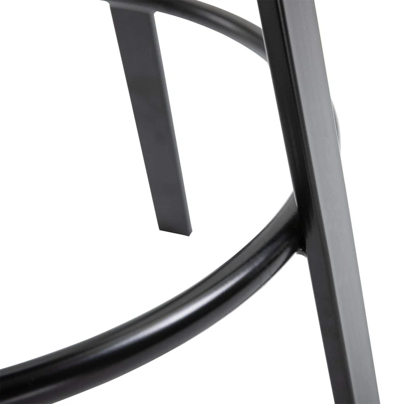 IDIMEX Lot de 2 tabourets de Bar BATILDA Chaise Haute pour Cuisine ou comptoir avec Assise réglable en Hauteur Style bistrot Design Retro Industriel, en métal laqué Noir