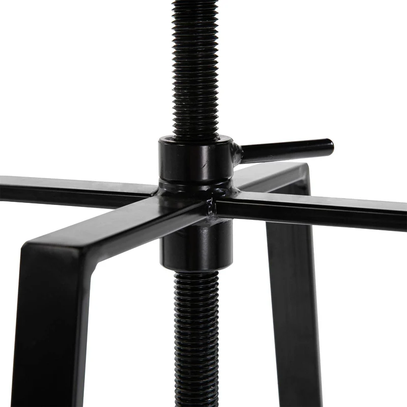 IDIMEX Lot de 2 tabourets de Bar BATILDA Chaise Haute pour Cuisine ou comptoir avec Assise réglable en Hauteur Style bistrot Design Retro Industriel, en métal laqué Noir