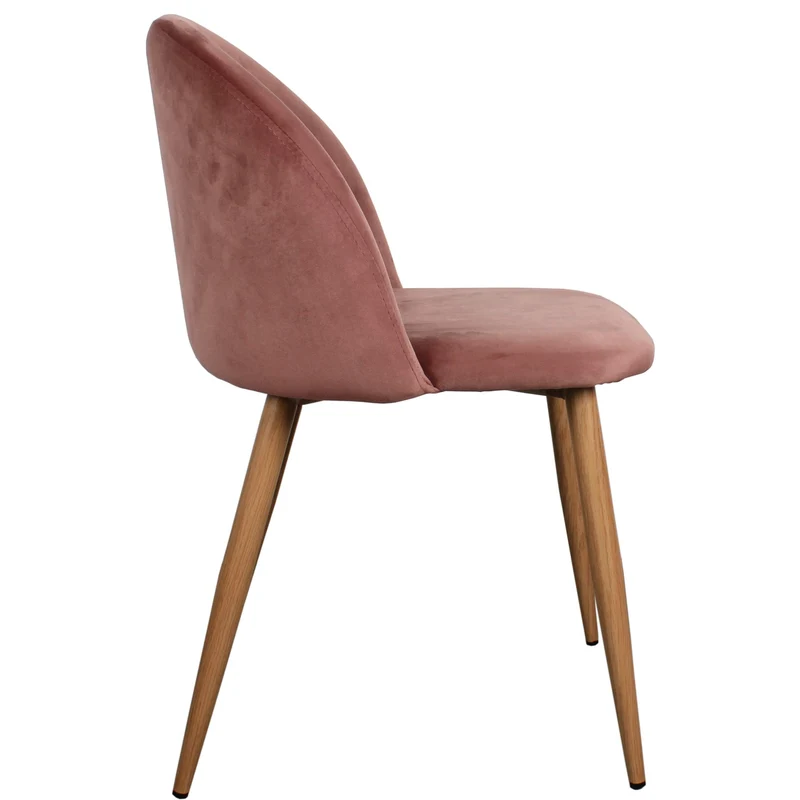Nimara Chaise de Salle à Manger en Velours au Design scandinave | Chaises de Salle à Manger et chaises de Cuisine en Tissu | Chaise de Salle à Manger en Rose, Gris, Vert foncé et Bleu