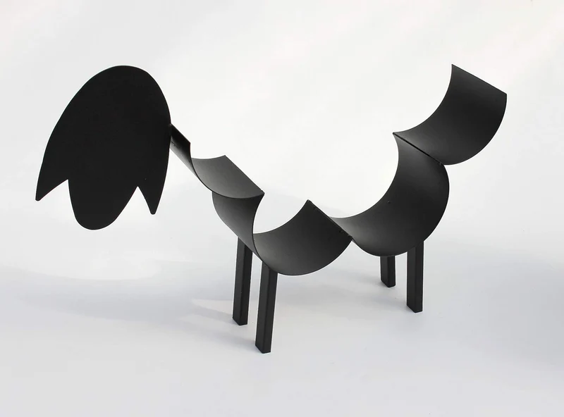 DanDiBo Porte-rouleau de papier toilette en métal noir sur pieds, en forme de mouton