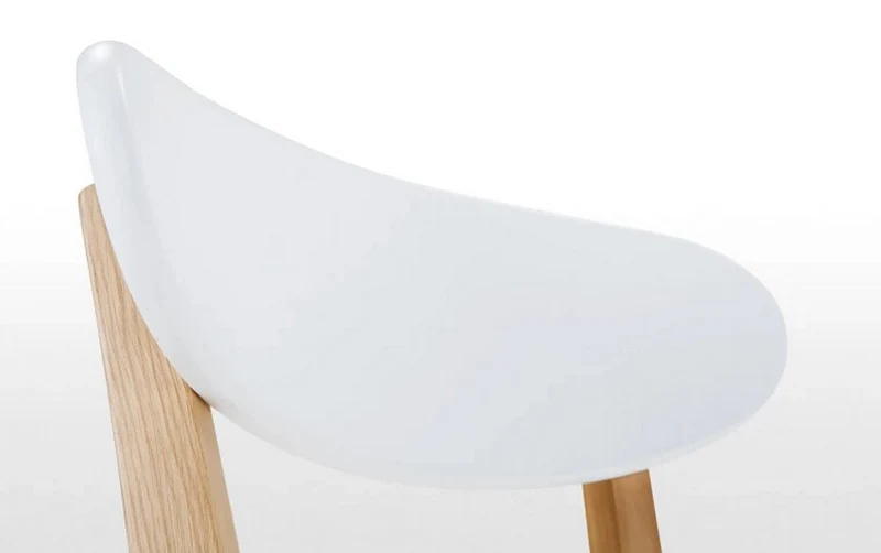 ACTUAL DIFFUSION Vintage 2 Chaises Blanches et Chêne, Blanc, 52x45x80 cm