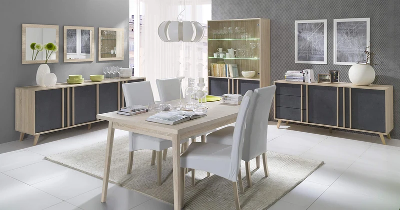 Marque Amazon - Movian - Table Moselle, 180 cm, Chêne Sonoma Couleur