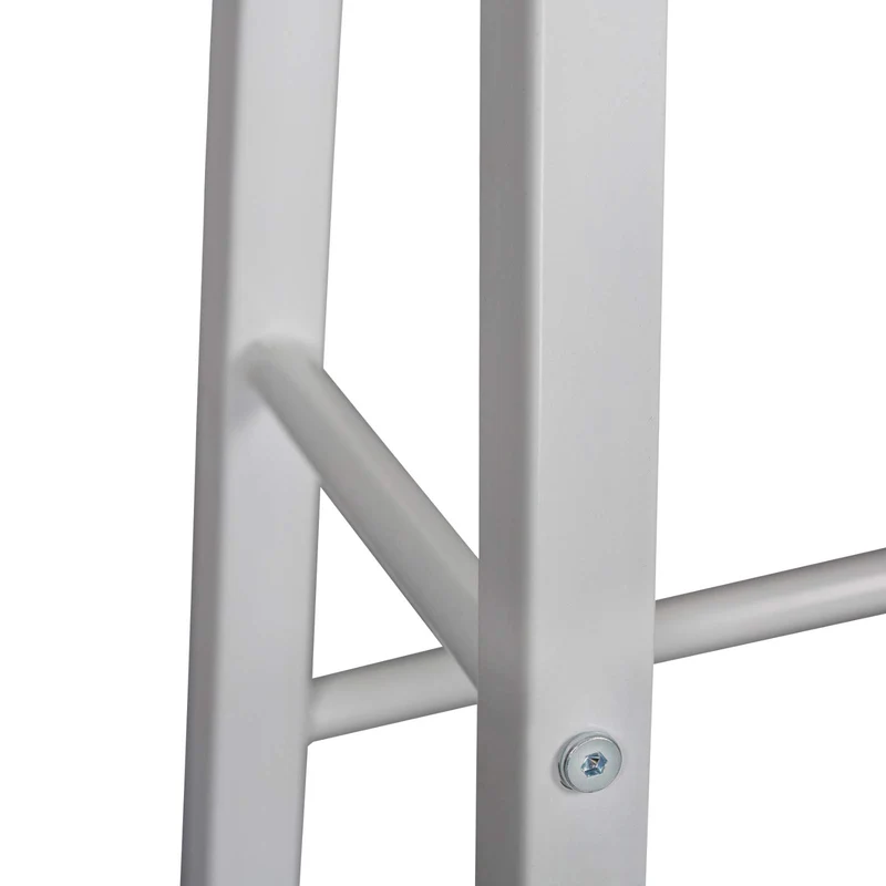 WOLTU BH130hei-2 Lot de 2 Tabourets de Bars Bistrot Structure en Acier Stable et Durable Surface d'assise en MDF, Chêne Clair