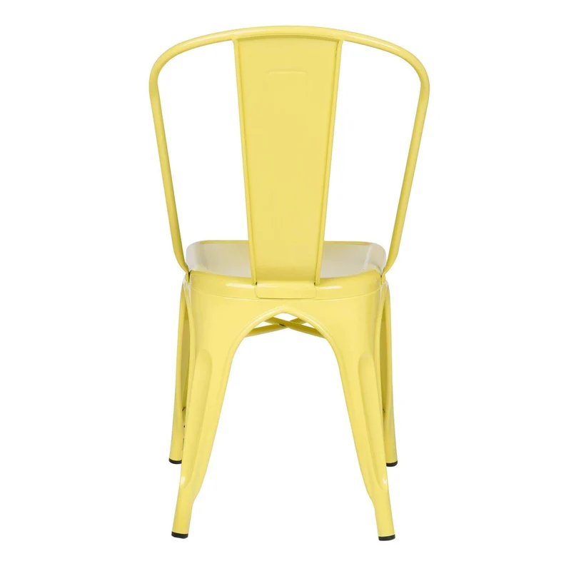 SKLUM Chaise LIX Jaune Salle à Manger Cuisine Style Industriel Finition Gloss