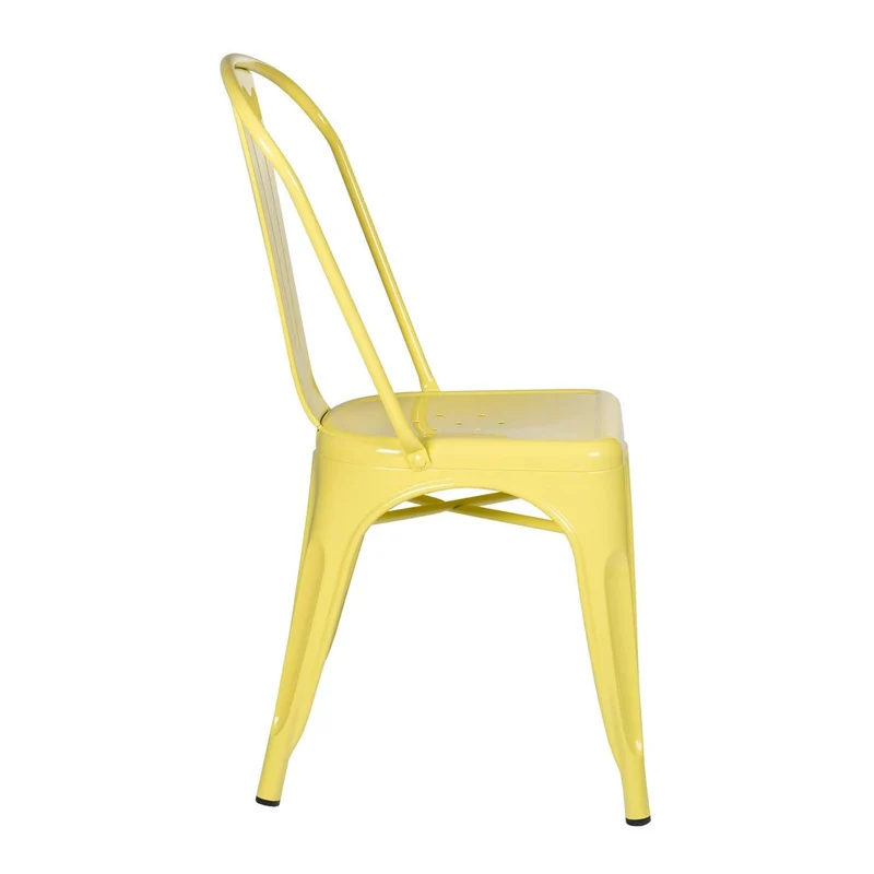 SKLUM Chaise LIX Jaune Salle à Manger Cuisine Style Industriel Finition Gloss