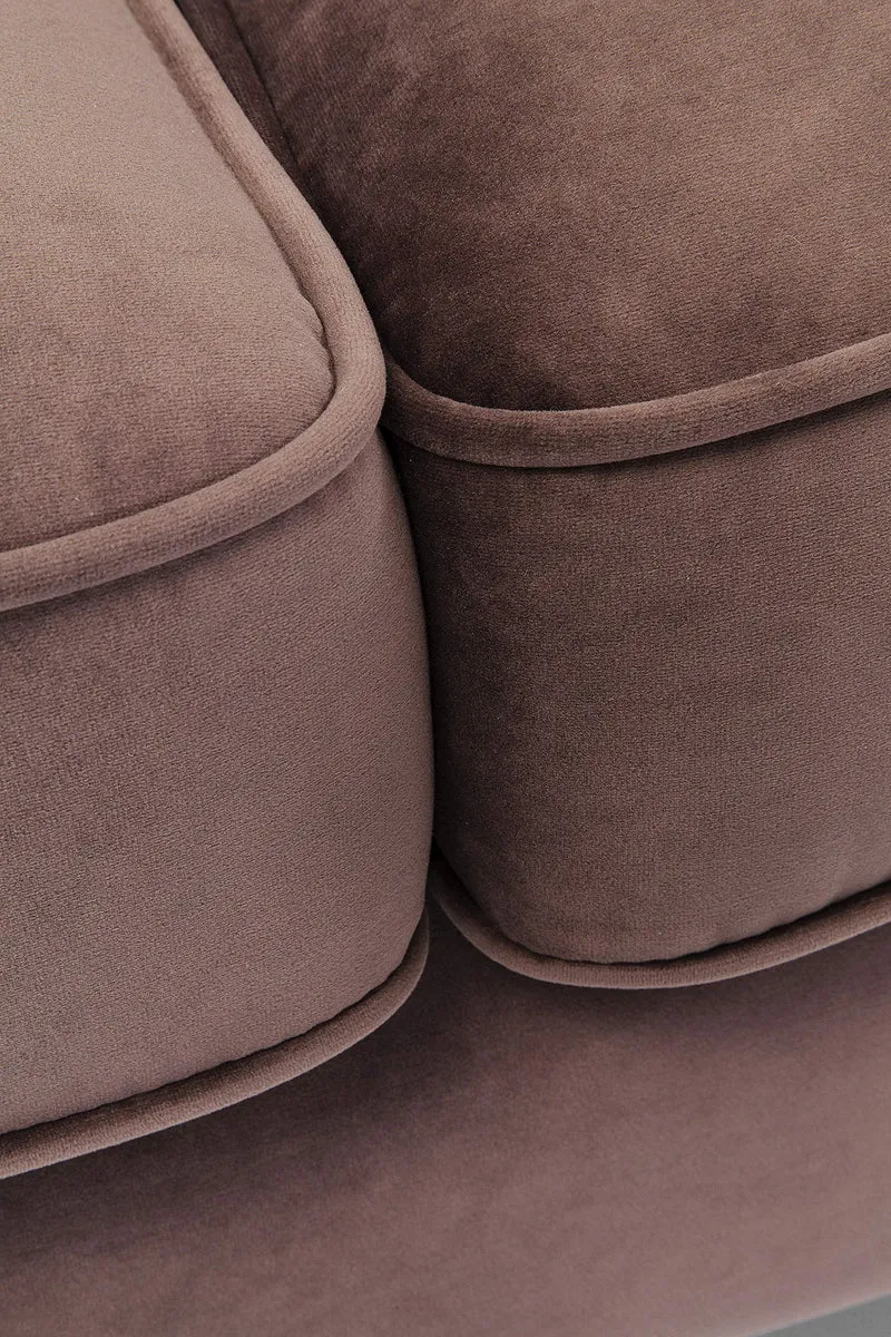Kare Design Canapé Variete 3 Places Velours Marron