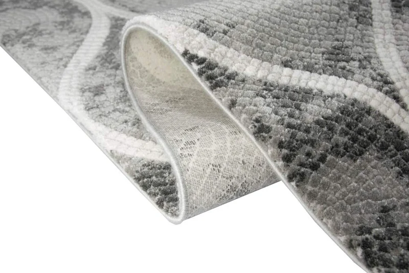 Mérinos Tapis Design en Laine Style marocain Gris crème Größe 160x230 cm
