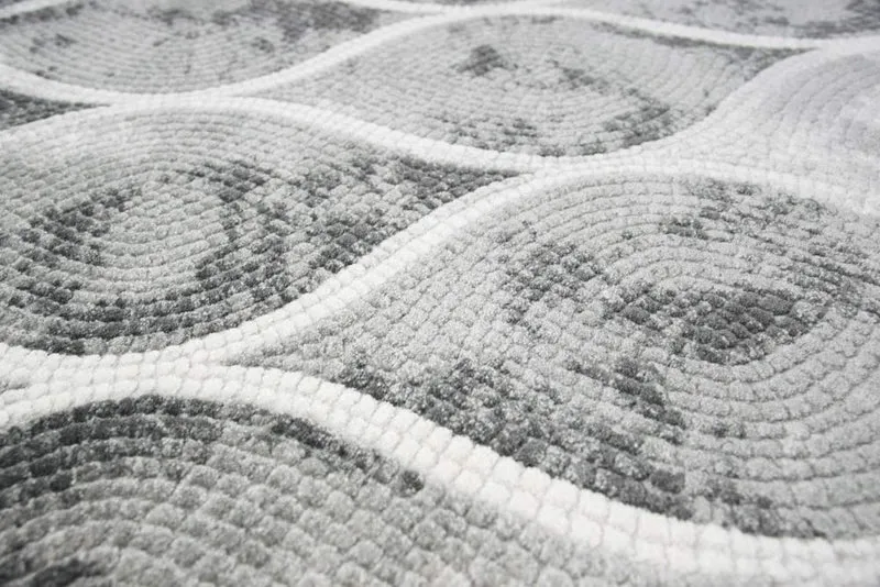 Mérinos Tapis Design en Laine Style marocain Gris crème Größe 160x230 cm