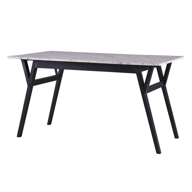 Versanora - Ashton rectangulaire à Manger Faux marbre Table- / Noir VNF-00079B