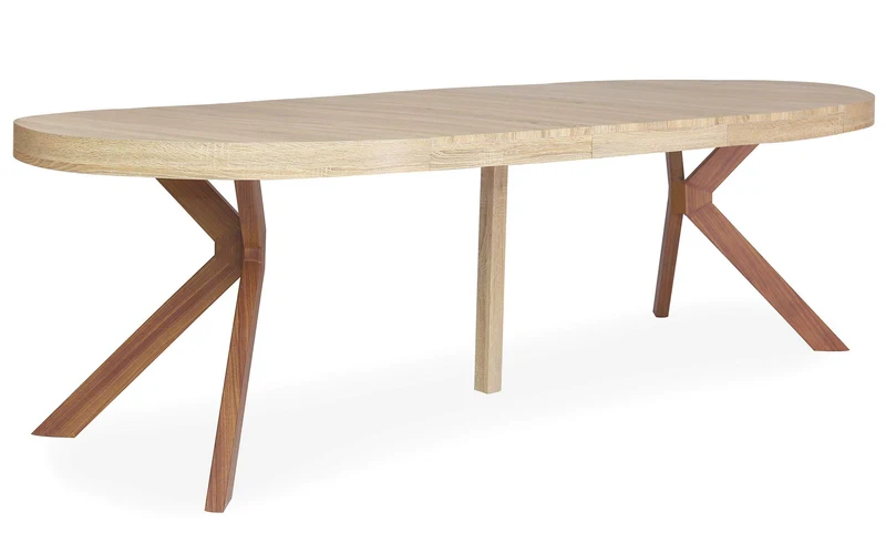 Menzzo Myriade Table Extensible, Bois,Métal, Taille Unique