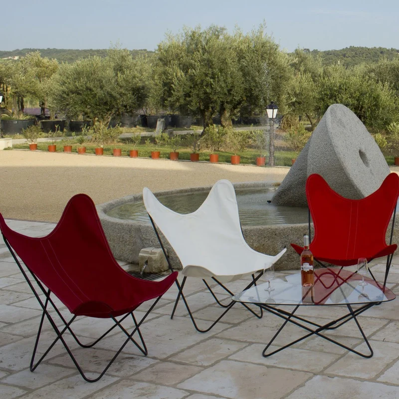 Fauteuil AA Butterfly - Structure Noire (Blanc)