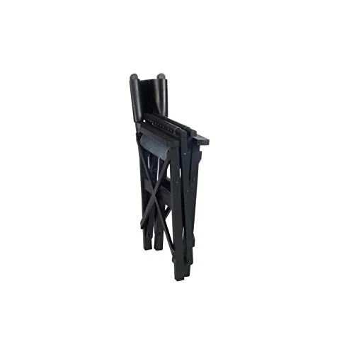 Fauteuil de réalisateur en véritable cuir noir
