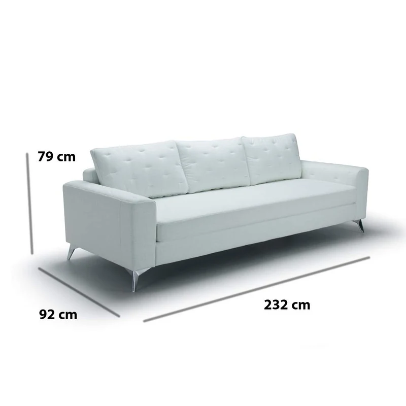 Marque Amazon - Movian Jazz Canapé 3 places Blanc
