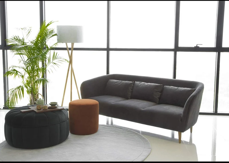 Marque Amazon - Movian Ackan - Canapé 3 places, 209 x 87 x 80 cm, Gris clair