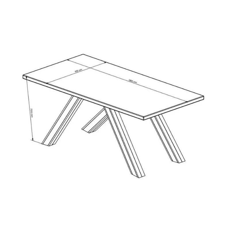 Marque Amazon - Alkove - Hayes - Table moderne en bois massif