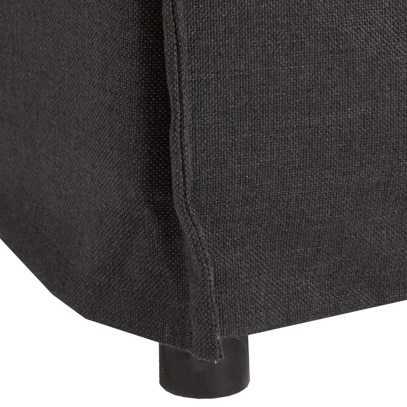 iDiffusion Canapé 3 Places avec accoudoirs Odilon - Tissu - Gris foncé