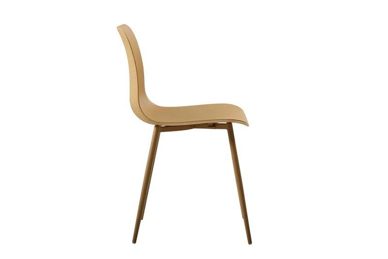 homemania Chaise Polaris, Set de 2 pièces, Assise en polypropylène Marron, Pieds en métal Color Legno-per Bureau, Salon, Salle à Manger, Cuisine, Chambre de letto-tavolo, L47 x P45 x A80 cm