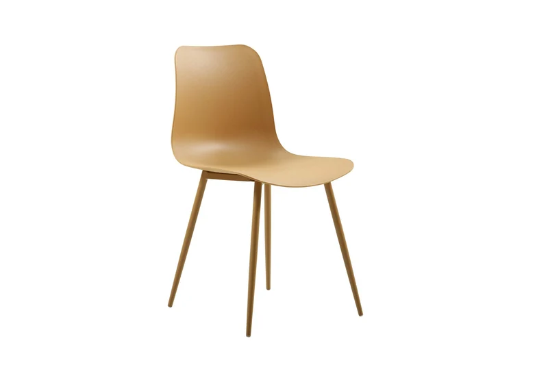 homemania Chaise Polaris, Set de 2 pièces, Assise en polypropylène Marron, Pieds en métal Color Legno-per Bureau, Salon, Salle à Manger, Cuisine, Chambre de letto-tavolo, L47 x P45 x A80 cm