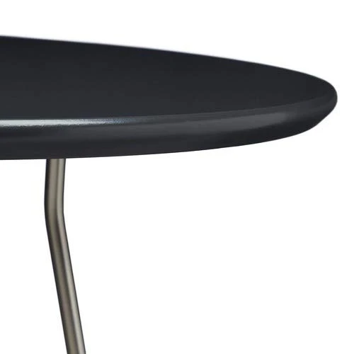 Relaxdays Table console table d'appoint canapé table basse gigogne lot de 2 design design moderne avec plateau rond en bois gris mat laqué diamètre 60 et 40 cm pieds en métal, gris mat