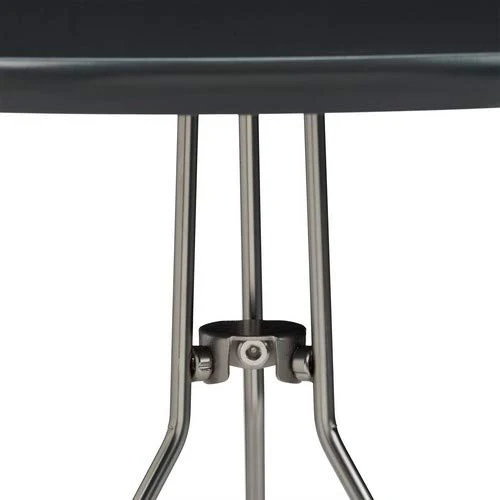 Relaxdays Table console table d'appoint canapé table basse gigogne lot de 2 design design moderne avec plateau rond en bois gris mat laqué diamètre 60 et 40 cm pieds en métal, gris mat