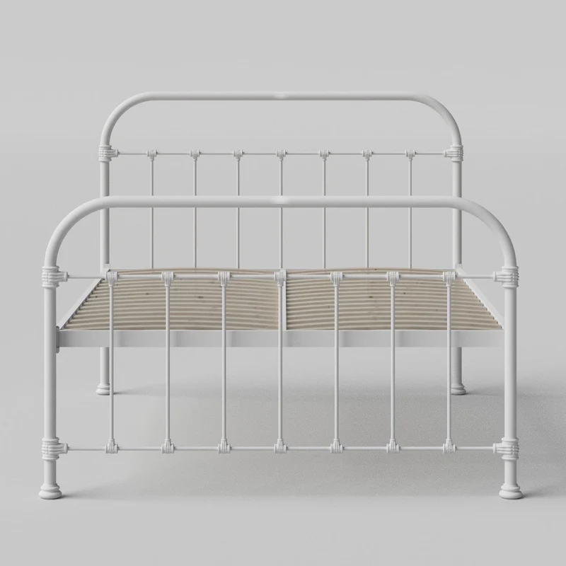 The Original Bed Co. Lit Timolin Cadre de Lit en Métal et Fer Blanc Satiné 160 x 190 cm