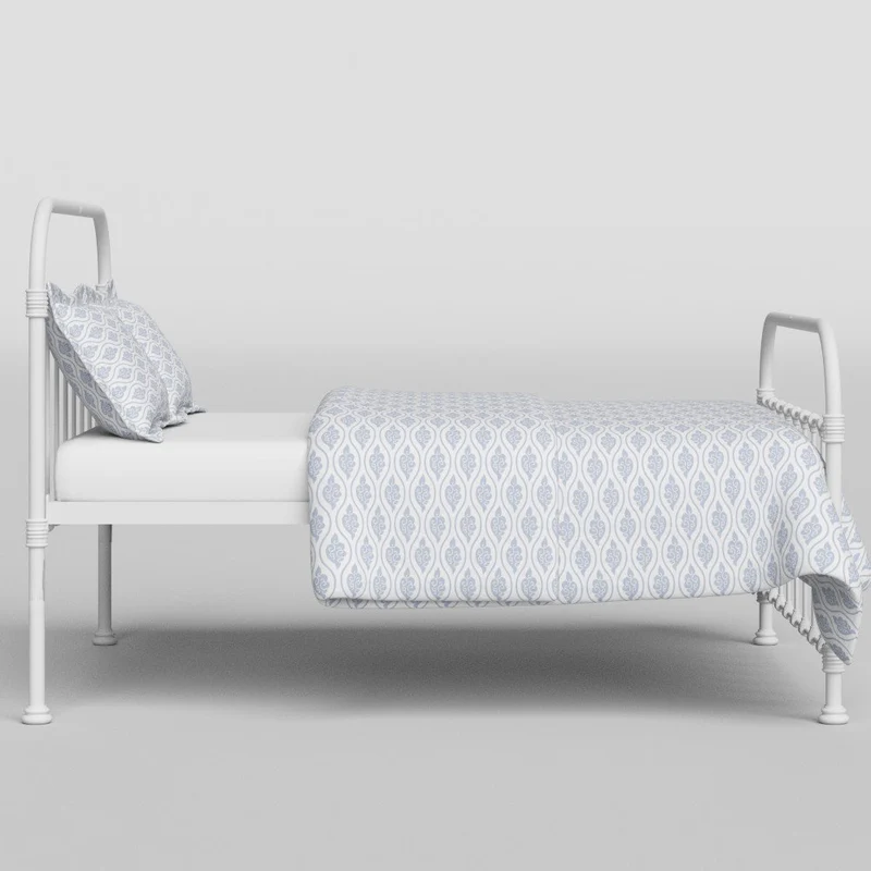 The Original Bed Co. Lit Timolin Cadre de Lit en Métal et Fer Blanc Satiné 160 x 190 cm