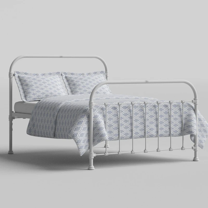 The Original Bed Co. Lit Timolin Cadre de Lit en Métal et Fer Blanc Satiné 160 x 190 cm