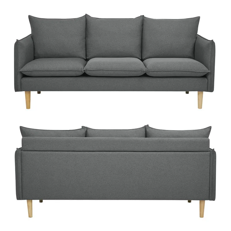 Happy Garden Canapé Droit Viktor 3 Places Gris