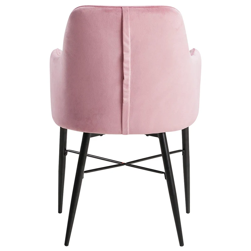 WOLTU 1 Chaise de Salle à Manger Fauteuil de Salon avec Velours Assise métal Pied,Rose BH81rs-1